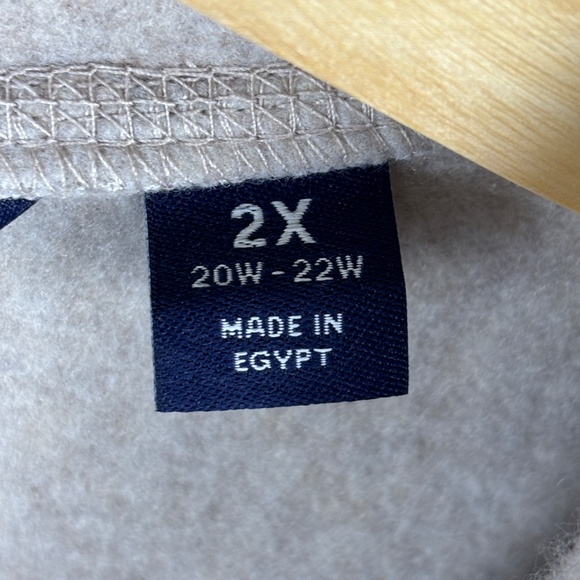 Lands’ End Women 1/4 Zip Soft Cozy Fleece Jacket Sz 2X 20W - 22W Kangaroo pocket - Picture 5 of 8